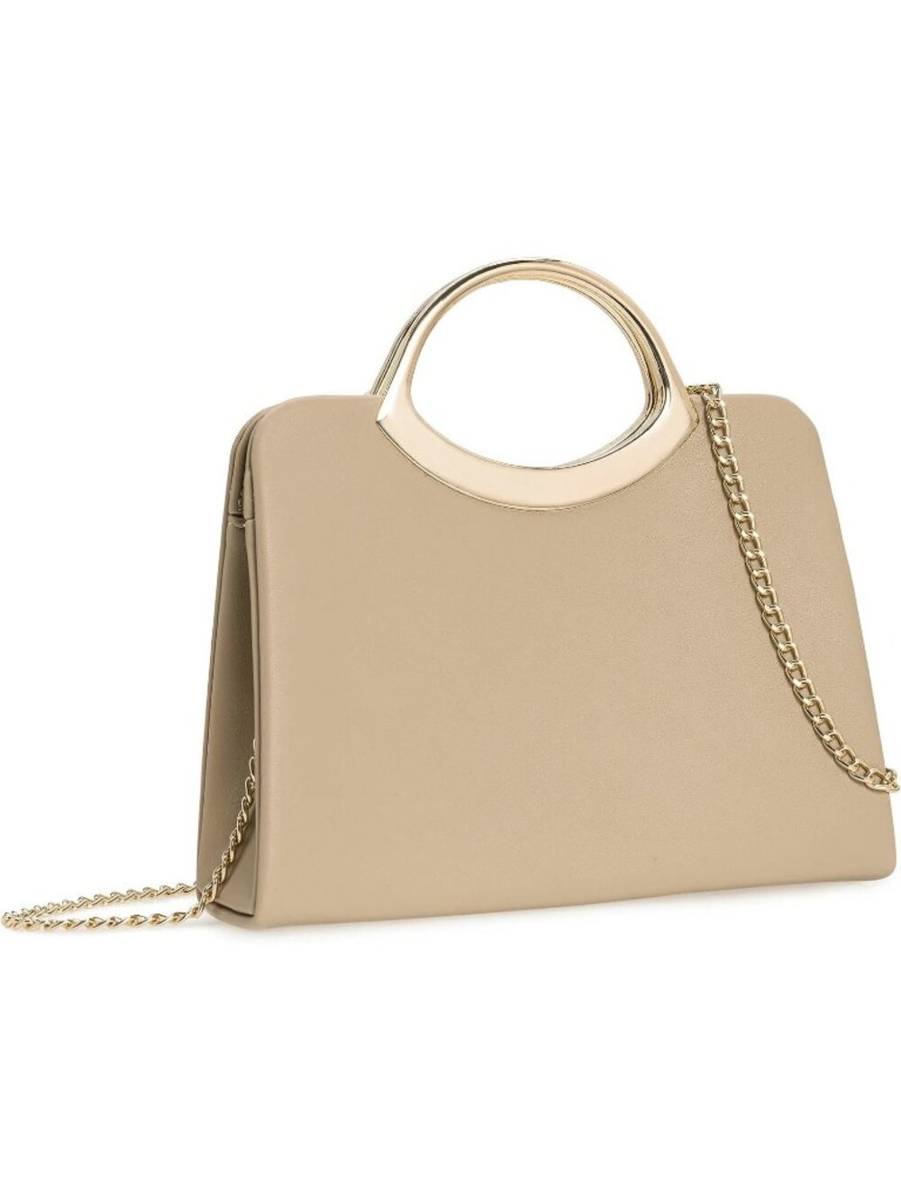 Women Taupe Small Dressy Clutch Purse For Elegant Party Wedding Evening Bag